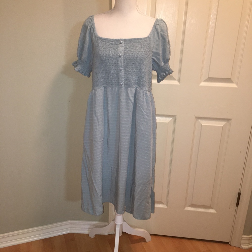 BloomChic Swiss Dots Midi Dress